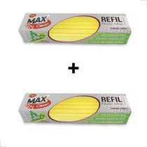 Kit 2 Refil Mop Rodo Mágico Esfregão Absorvente Limpeza Pva