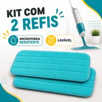 Kit 2 Refil Mop Spray Microfibra Universal Lavável Limpeza Pisos Esfregão Vassoura Rodo Kit 2 Refil Mop Spray Microfibra Universal Lavável Limpeza Pisos Esfregão Vassoura Rodo