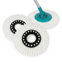 Kit 2 Refil Para Esfregão Mop Giratorio 360 Balde de 13 Litros Refis de Microfibra com Alta Absorção