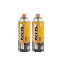 Kit 2 refil para maçarico e fogareiro cartucho gás butano campgás globalmix 227g solda culinário