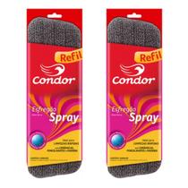 Kit 2 Refil para Mop Spray Esfregão Microfibra Limpeza Rapida Condor 1690R