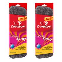 Kit 2 Refil para Mop Spray Esfregão Microfibra Limpeza Rapida Condor 1690R