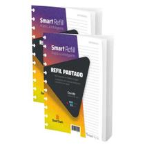 Kit 2 Refil Pautado Caderno Inteligente 200 Folhas 11 Discos