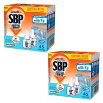 Kit 2 Refil Repelente Elétrico Líq. 4un 32,9ml Cheiro Suave - SBP Kit 2 Refil Repelente Elétrico Líq. 4un 32,9ml Cheiro Suave - SBP