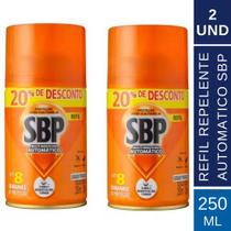 Kit 2 Refil Repelente Sbp Aparelho Spray Automático 250ml