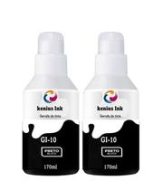 Kit 2 Refil Tintas GI10 Preta Compativel para Canon G6010, G7010, GM2010, GM4010.