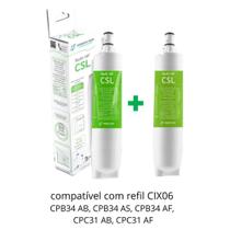 Kit 2 Refis Compatível Purificador Consul CIX06 CPB34AB-CPB34AS-CPB34AF-CPC31AB-CPC31AF - Hidrofiltros