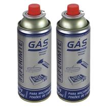 Kit 2 refis de gás propano butano 225g/400ml maçarico/fogões