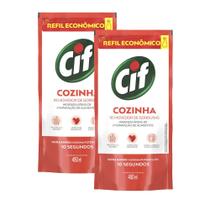 Kit 2 Refis Limpador CIF Ultra Rápido Desengordurante 450ml