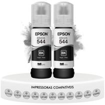 Kit 2 Refis Tinta Preta T544120 EcoTank Original Epson L1110 L3110 L3150 L3160 L3210 L3250 L3260 L5190 L5290 T544120