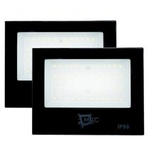 Kit 2 Refletor Holofote 150w Smd Luz Branco Frio 6500k Ip66 Refletor Quintal Holofote Decoração Iluminação Forte Galpão Bivolt