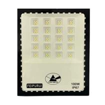 Kit 2 Refletor Holofote Led 100w Branco Frio 6500k Ip67 Bivolt