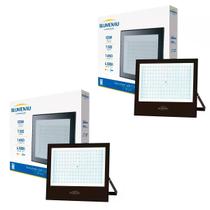 Kit 2 Refletor Holofote Led 100w Prova Dágua 6500k Blumenau