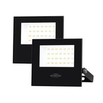 Kit 2 Refletor Holofote LED Slim 50W Preto IP65 Blumenau Bivolt Kit 2 Refletor Holofote LED Slim 50W Preto IP65 Blumenau Bivolt