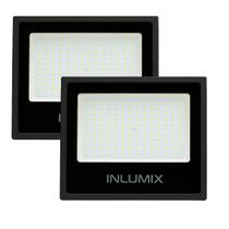Kit 2 Refletor Inlumix Led TR Slim 200W 6500K Preto Bivolt Kit 2 Refletor Inlumix Led TR Slim 200W 6500K Preto Bivolt