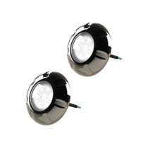 Kit 2 Refletor Inox Led RGB 9W Piscina Luxpool Com Cabo 10M