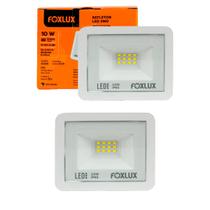 Kit 2 Refletor Led 10W 6500K Branco Bivolt Foxlux