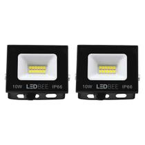 Kit 2 Refletor LED 10W 800LM IP66 Luz Branca 6500K LEDBEE