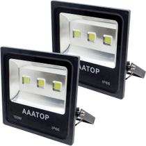 Kit 2 Refletor Led 150W com Proteção IP66 para Iluminação Externa Branco Kit 2 Refletor Led 150W com Proteção IP66 para Iluminação Externa Branco