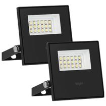 Kit 2 Refletor Led 30w Holofote Ip65 Branco Frio 6500k Bivolt Elgin