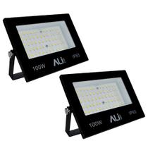 Kit 2 Refletor Led FITE 100W 6500K (Branco Frio) IP65 8000L Bivolt ALI-1RF005 ALI