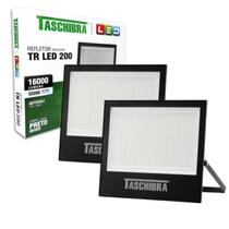 Kit 2 Refletor Led Holofote 200w Iluminação Externa Ip65 6500k Preto Kit 2 Refletor Led Holofote 200w Iluminação Externa Ip65 6500k Preto