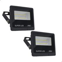 Kit 2 Refletor Led Holofote 30w área Externa IP66 Branco Frio 6500k Kit 2 Refletor Led Holofote 30w área Externa IP66 Branco Frio 6500k