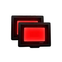 Kit 2 Refletor Led Holofote 400w Vermelho A Prova D'Agua Bivolt de Alta Potência Para Decoração Eventos Jardins Hoteis e Lojas