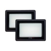 Kit 2 Refletor Led Holofote 800w Ip66 Luz Fria Alta Potência Forte Alta Potencia Iluminação Quintal Chácara Bivolt 110/220V