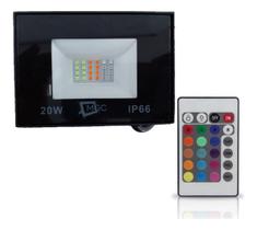 Kit 2 Refletor Led Holofote Rgb Smd 20w Bivolt Prova D'água