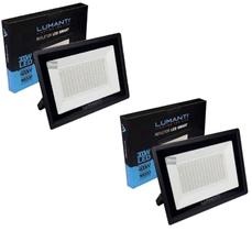 Kit 2 Refletor LED retangular IP66 200W 3000k quente LUMANTI