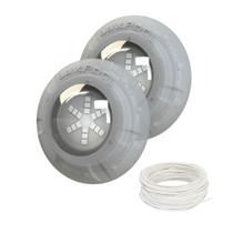 Kit 2 Refletor Led RGB 9W Para Piscina Luxpool Com Cabo 10M