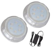 Kit 2 Refletor Piscina Hiper LED 9W Branco Policarbonato