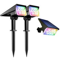 Kit 2 Refletor Solar Ecoforce 10 Leds 200x Mais Forte Colorida Spot Parede Jardim Luminária Kit 2 Refletor Solar Ecoforce 10 Leds 200x Mais Forte Colorida Spot Parede Jardim Luminária