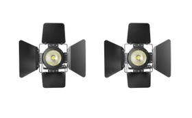 Kit 2 refletores cob 100w branco quente e branco frio one light Kit 2 refletores cob 100w branco quente e branco frio one light