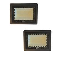 KIT 2 Refletores Led 100w Holofote Externo Jardim Ip67 Bivolt KIT 2 Refletores Led 100w Holofote Externo Jardim Ip67 Bivolt