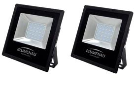Kit 2 Refletores LED 30w Bivolt 6000k Blumenau Iluminação