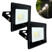 Kit 2 Refletores Led 30w Holofote Branco Frio Bivolt Prova Dagua Branco Frio
