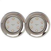 Kit 2 Refletores Led 9w RGB Inox S para Iluminação Piscina Kit 2 Refletores Led 9w RGB Inox S para Iluminação Piscina