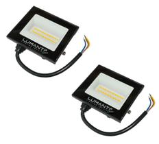 Kit 2 Refletores led IP65 50W 3000k quente LUMANTI Kit 2 Refletores led IP65 50W 3000k quente LUMANTI