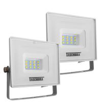 Kit 2 Refletores Taschibra TR LED 10 Slim 10W Branco