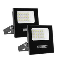 Kit 2 Refletores Taschibra TR LED 20 Slim 20W Preto