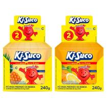 Kit 2 Refresco Pó Ki-Suco Abacaxi E Laranja 240G