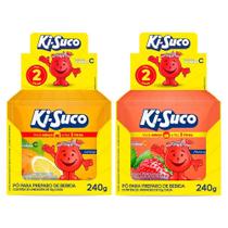 Kit 2 Refresco Pó Ki-Suco Morango E Laranja 240G Kit 2 Refresco Pó Ki-Suco Morango E Laranja 240G