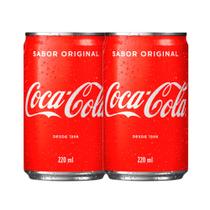 Kit 2 Refrigerante Coca Cola Lata 220ml Kit 2 Refrigerante Coca Cola Lata 220ml