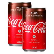 Kit 2 Refrigerante Coca Cola Pus Café Espresso 220ml