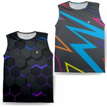 Kit 2 Regata Cavada Camiseta Academia Masculina Dry Camisa Musculacao Fitness Funcional Corrida e Ca