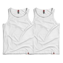 Kit 2 Regata Masculina Básica Camiseta 100% Algodão Cinza