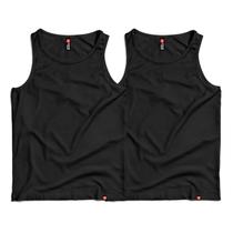 Kit 2 Regata Masculina Básica Camiseta 100% Algodão Cinza