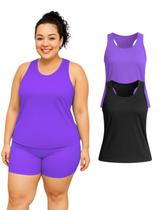 Kit 2 Regata Nadador Dryfit Fitness Academia Plus Size